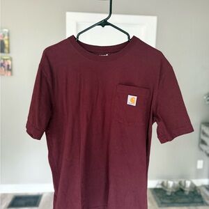 Carhartt Burgundy Relaxed Fit T-Shirt
